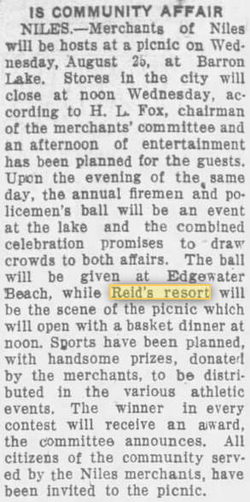Reids Pavilion (Reids Casino) - 1926 Article